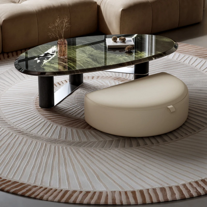 

Unique Nordic Coffee Table Italian Natural Stone Unique Round Side Table Modern Marble Designer Stolik Kawowy Home Furniture