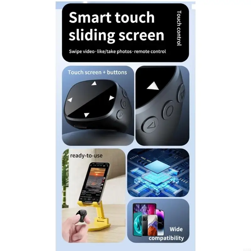 

LXAA Беспроводная беспроводная Bluetooth-совместимая прокручивающие кольца кольца с кончиками