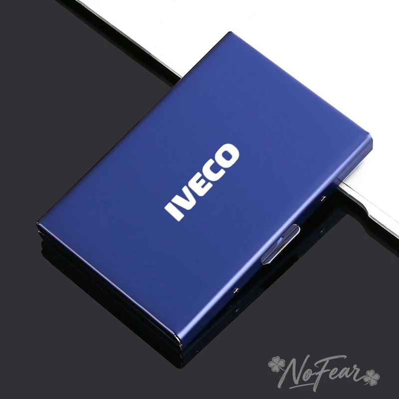Tarjetero Metálico Delgado para Auto con Bloqueo RFID, para IVECO DAILY IV VI Van Daily S-WAY T-WAY X-WAY DAILY 4X4, Bolsa para Llaves