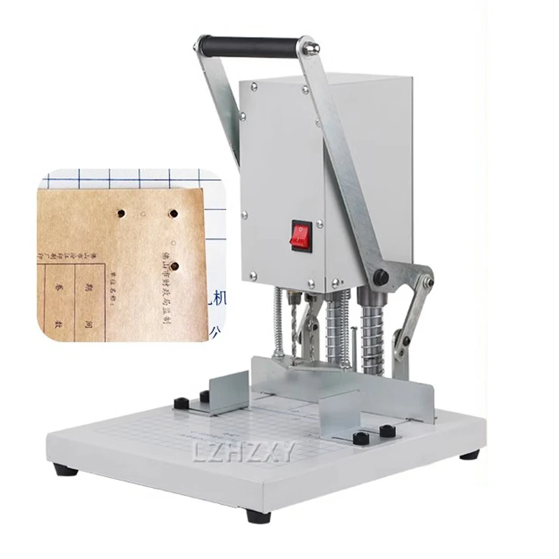 Electric Punching Machine QY-668B Financial Accounting Voucher Triangular Hole Threading Sealing Corner Binding Machine