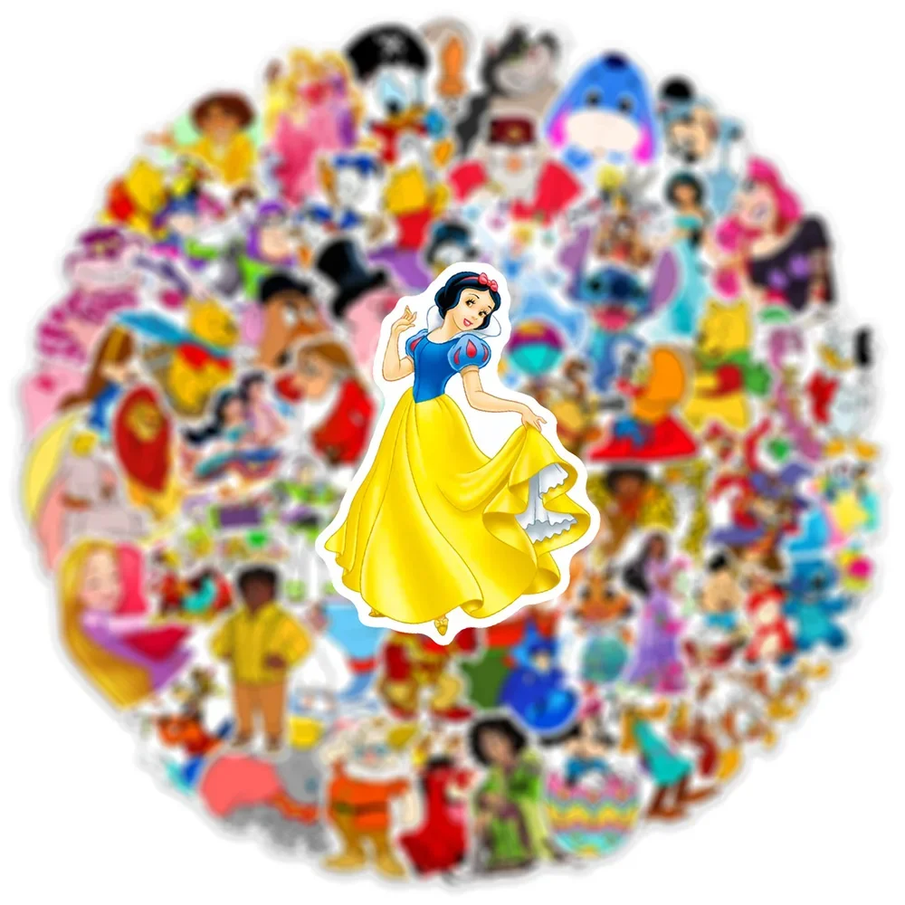 100 pçs novo bonito personagem disney mickey mouse buzz lightyear ponto adesivos diy portátil bagagem skate graffiti brinquedo