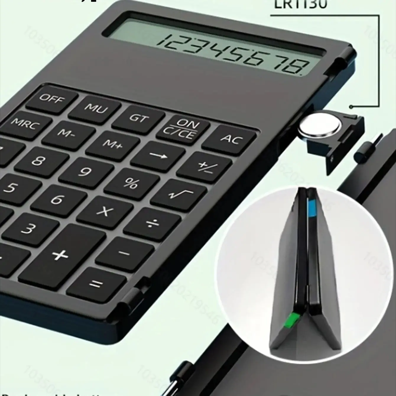 Calculadora científica, calculadora científica plegable LCD de 10 bits, calculadora portátil con tableta borrable,