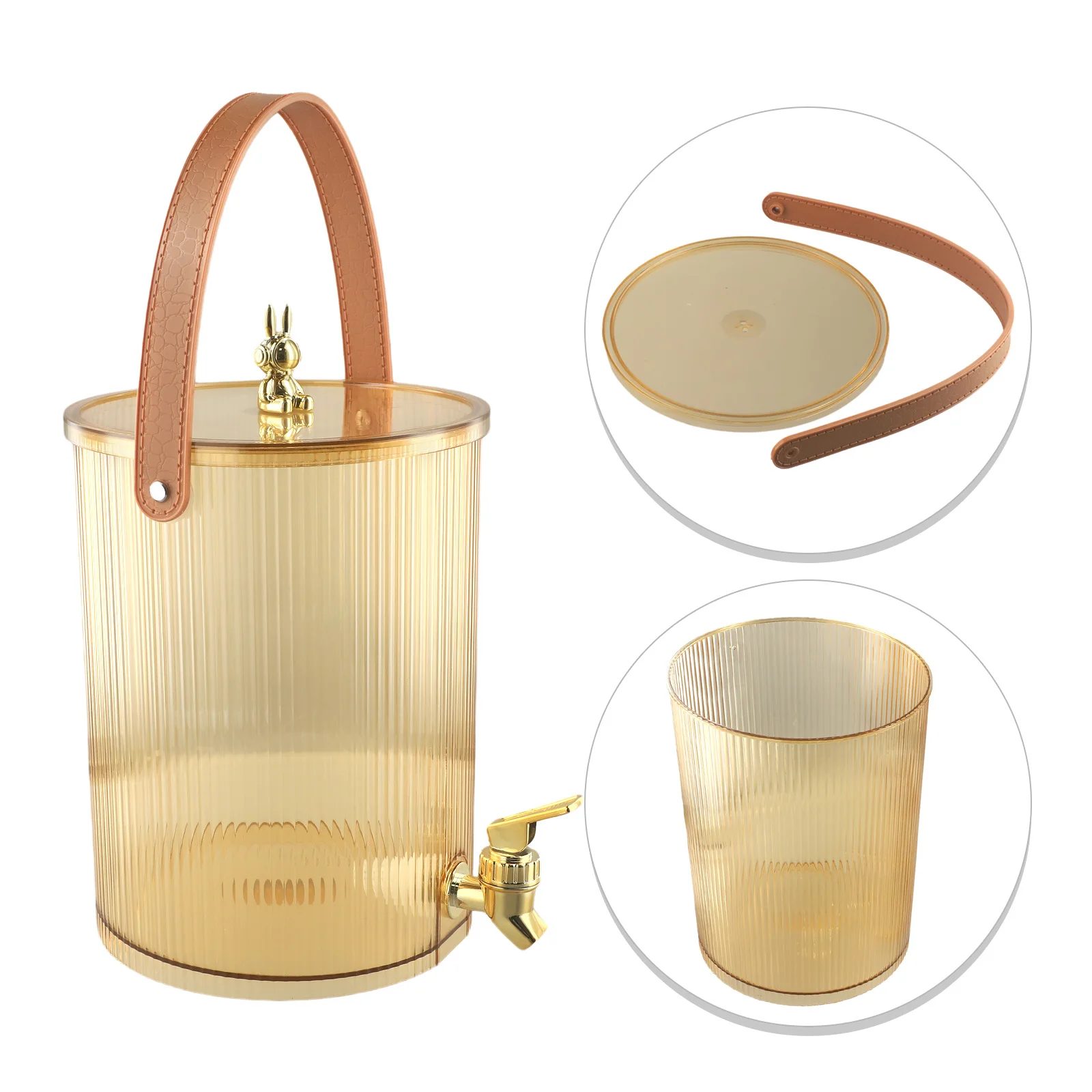 

For Home For Outdoor Beverage Dispenser Fridge Beverage Bucket Convenient Faucet Detachable Filter Plate Easy Pouring