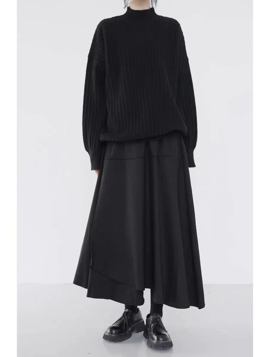 

plus Size Women's Semi High Collar Sweater Loose Comfortable Warm Top Spring Autumn Versatile Soft Korean Sle Commute