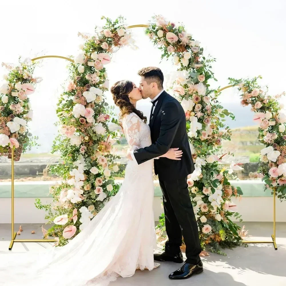 

y Wedding Arch Backdrop Stand Set of 3(4/5/6FT), Balloon Arch Stand for Ceremony Photo Booth Birthday Party