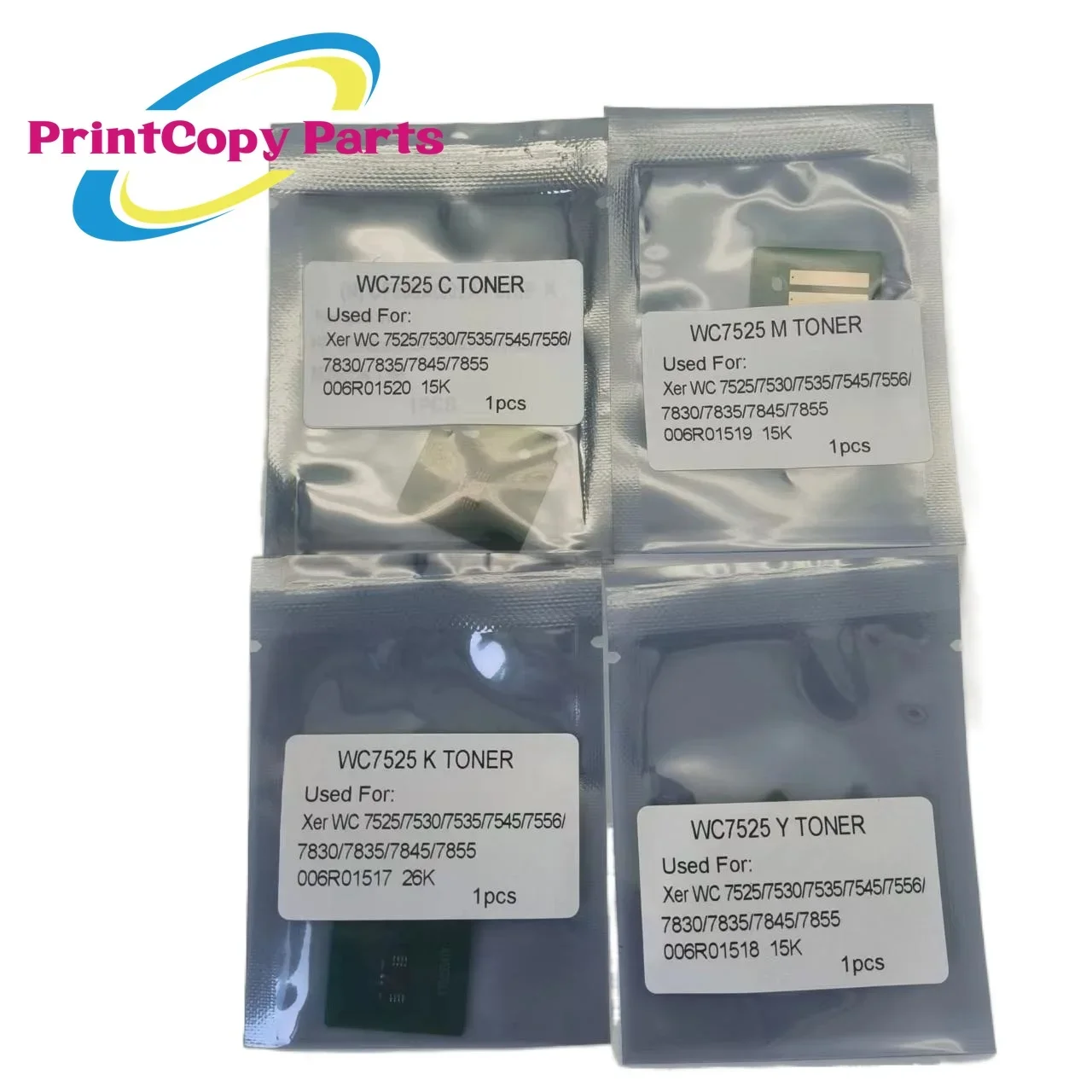 

8PCS 006R01519 006R01520 006R01517 006R01518 Toner Chip for Xerox WorkCentre 7525 WC7825 WC7525 WC7855 WC7830 WC7835 WC7845