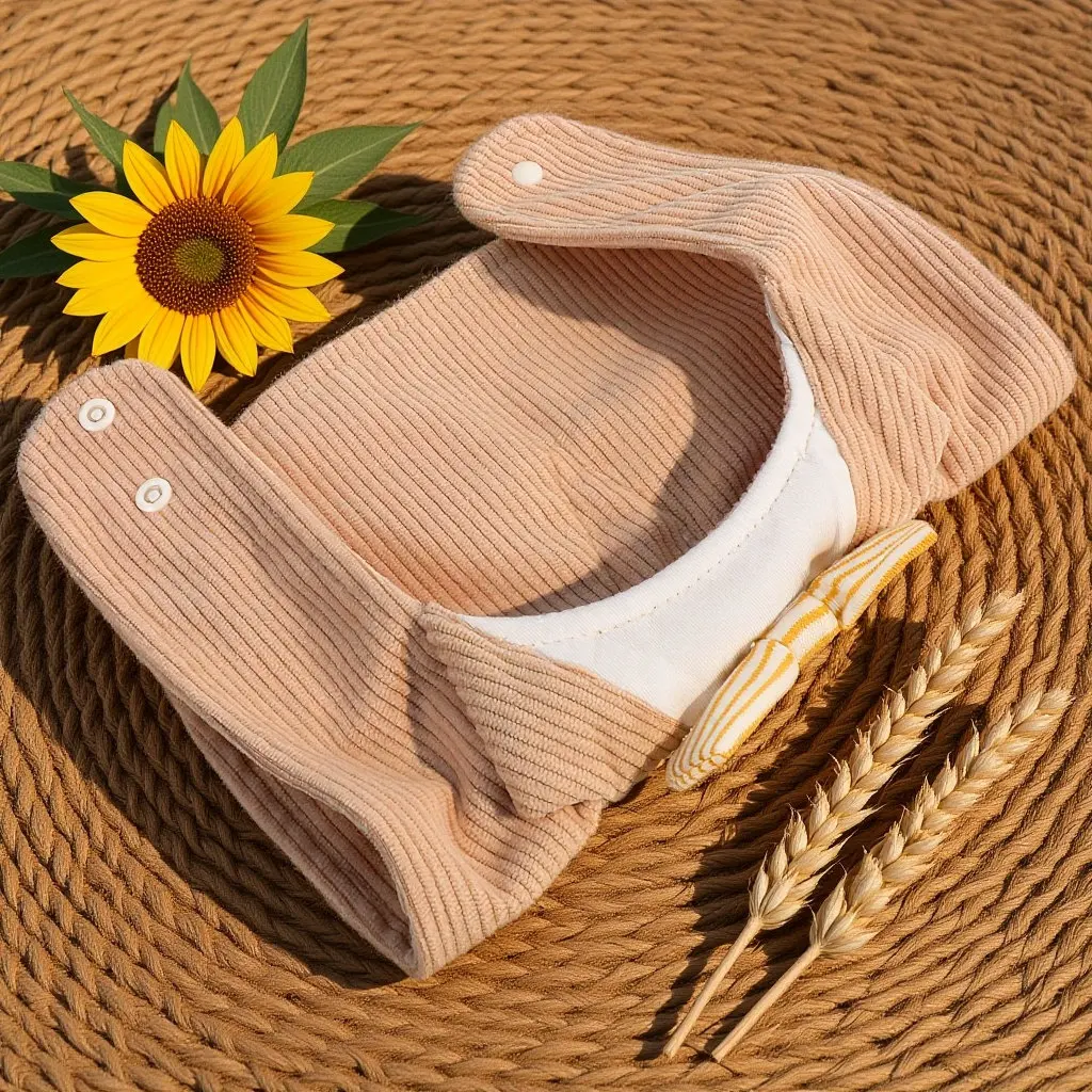 

Baby Bibs Cloth Khaki Bow Tie Snap Neckerchief Bibs Soft Bandana Drool Feeding Teething Toddler Meal Boys Girls Waterproof