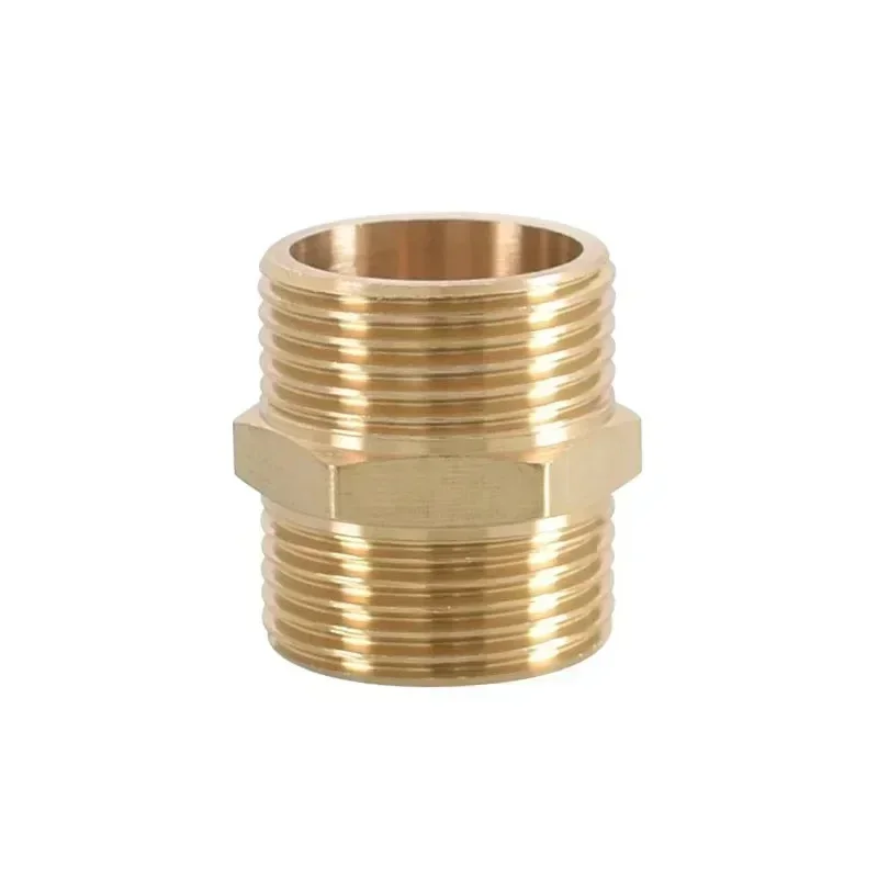 10 Uds 1/8 "1/4" 3/8 "1/2" rosca macho a hembra casquillo hexagonal conectores de tubería de latón adaptador de acoplador de latón accesorio roscado