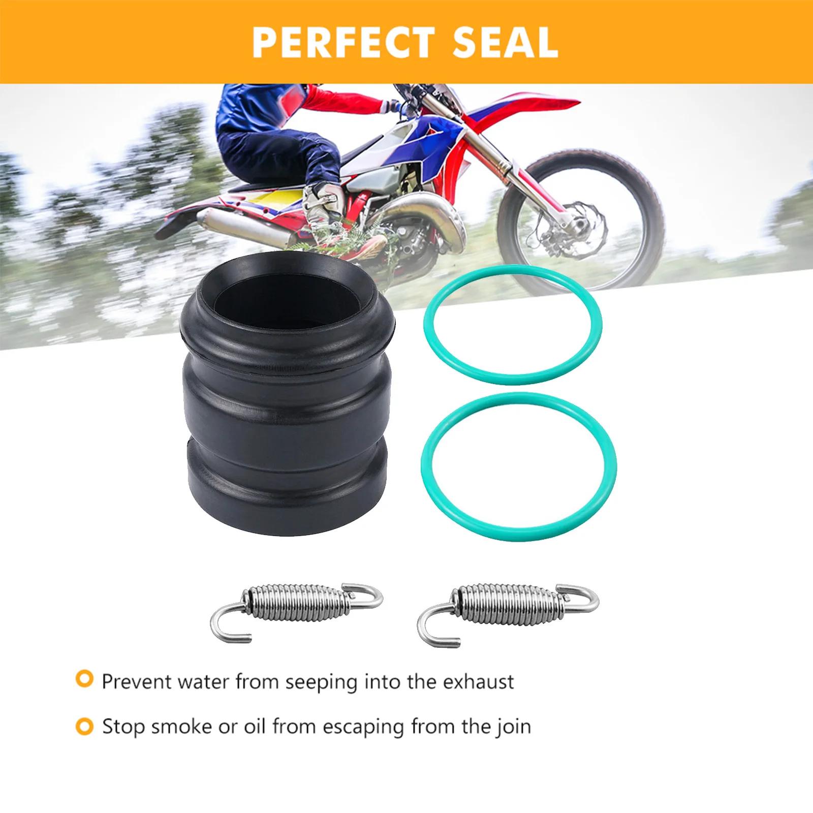 For KTM EXC 300 EXC250 1998-2016 XCW MXC XC SX Six Days Freeride 250 300 Exhaust Coupler Kit Muffler Tailpipe Rubber Seal