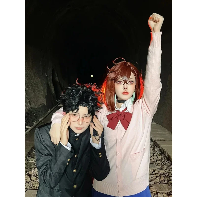 أزياء أنيمي Dandadan التأثيرية Aira Shiratori JK تنانير البحارة الزي البدلة مومو Ayase كين تاكاكورا جاكيتات السراويل شعر مستعار مجموعات المدارس