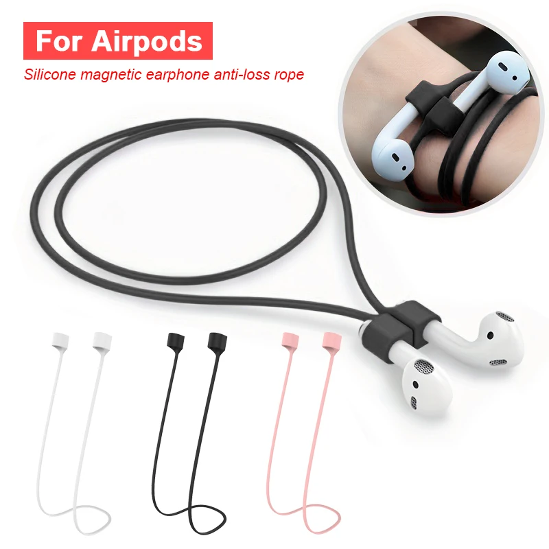 Silikon-Anti-Verlust-Magnet-Kopfhörerseil für Apple Airpods 4, 3, Pro 2, 1, kabellose Bluetooth-Kopfhörerkabel, Hals-Sportschnur
