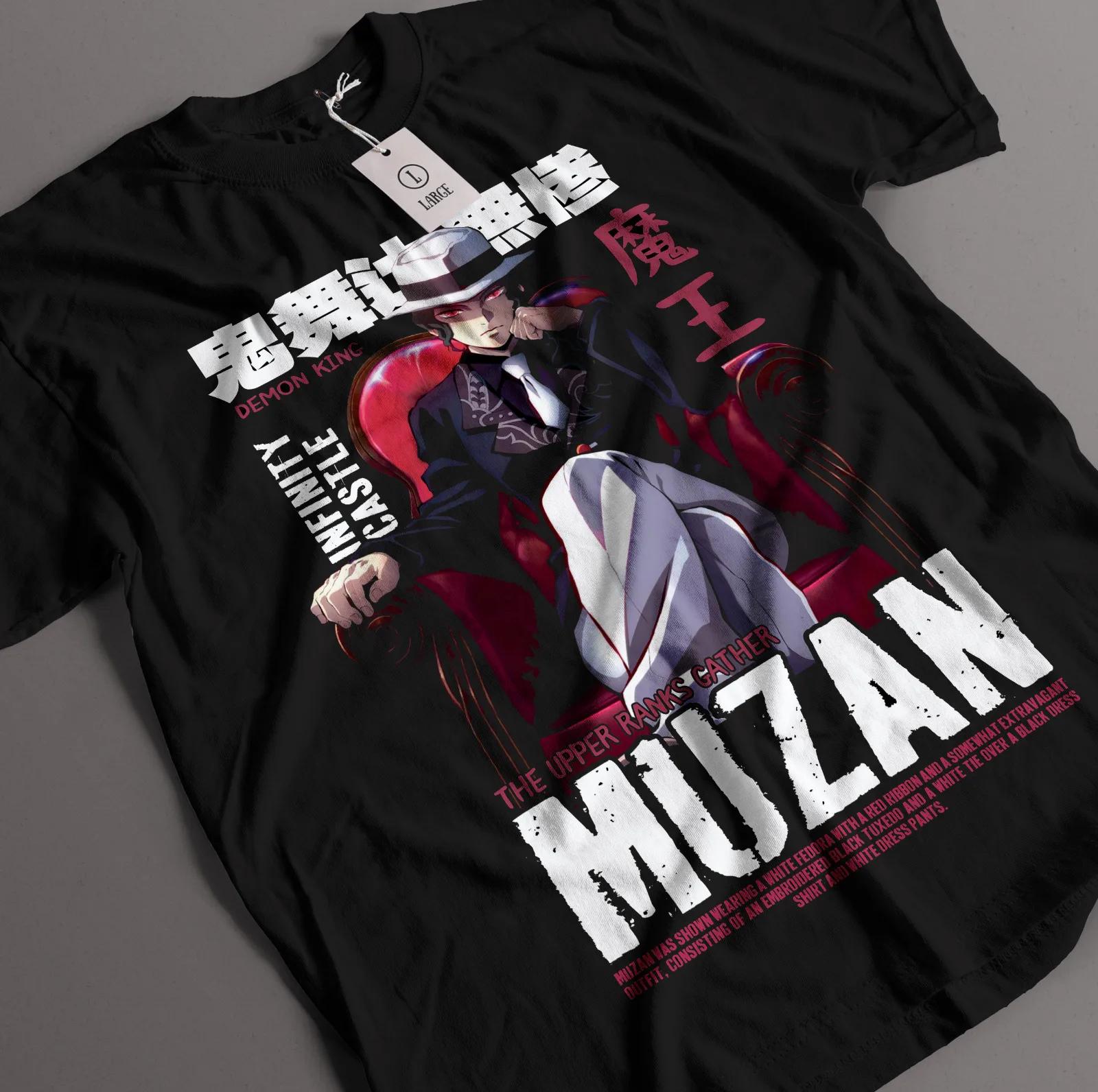 Muzan Shirt Demon Slayer Anime Tshirt Zenitsu Doma Akaza Nezuko T-Shirt Tanjiro