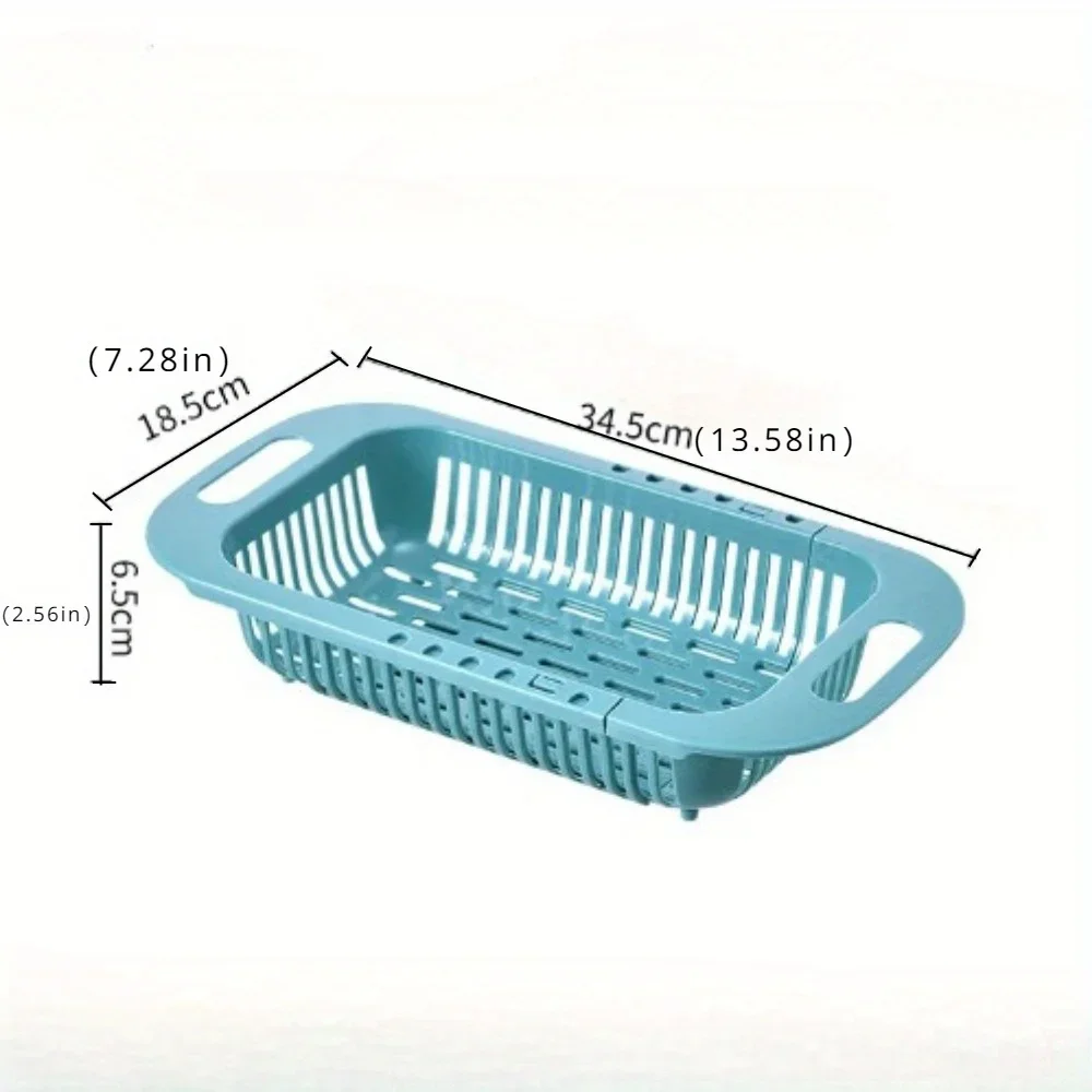 Kitchen Organizer Soap Sponge Holder Adjustable Vegetable Drain Basket Sink Rack Telescopic Drain Rack Kitchen Organizer Gadgets