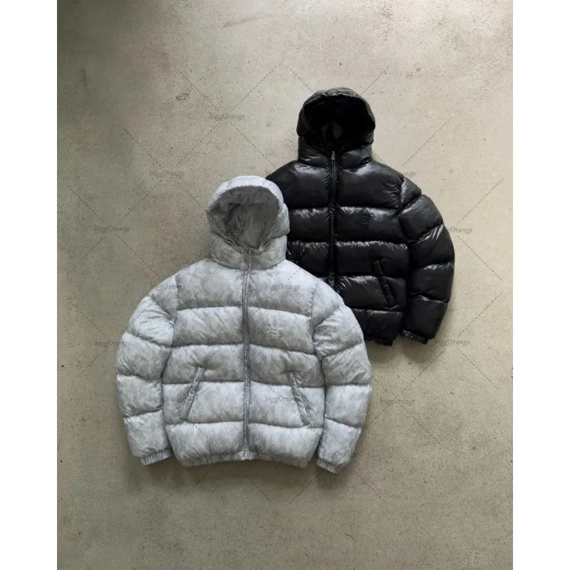 

Американский хип-хоп Harajuku High Street Свободная толстовка на молнии Мужская Y2K Повседневная винтажная модная однотонная толстовка большого размера для женщин