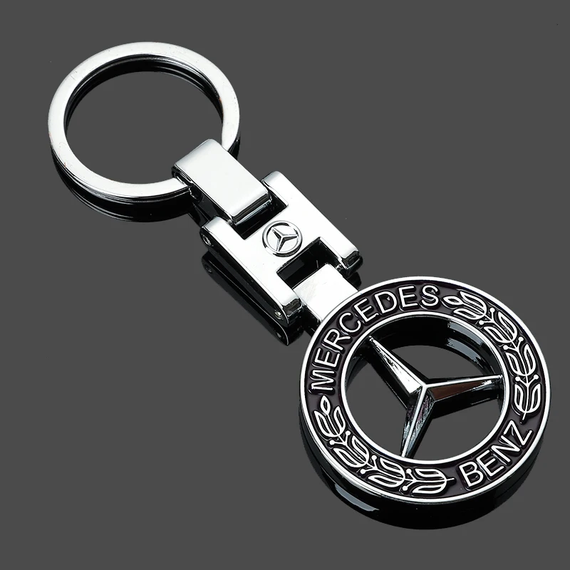 1Pcs Car Emblem Keychain Metal Key Ring Accessories For Mercedes Benz AMG Smart W205 C300 W203 W206 W108 W124 W126 W140 W168