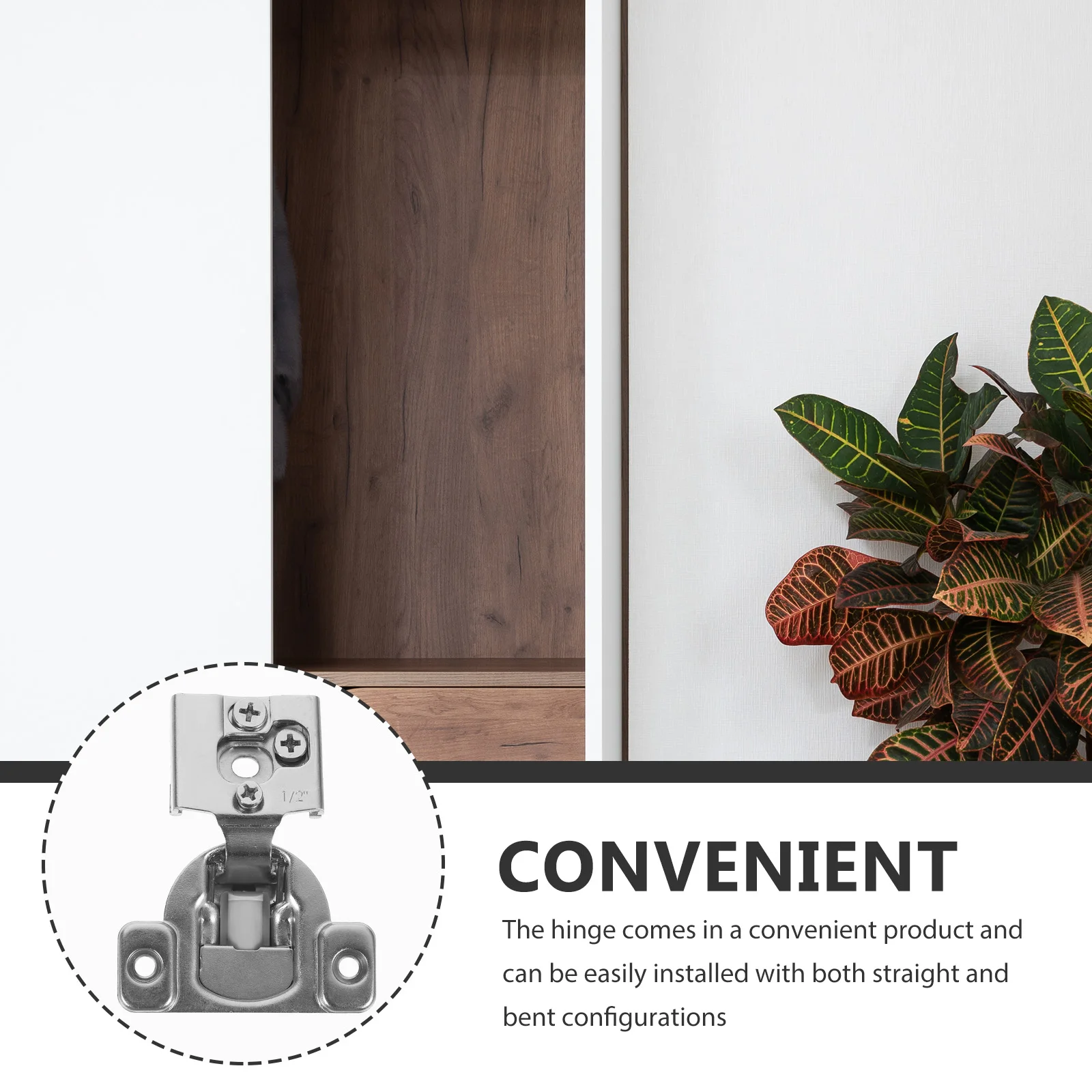 

1 set 1 Set Of Soft Close Stainless Steel Hinges For Kitchen Cabinet Doors Full Overlay Concealed Heavy Duty Damping Hinge Black