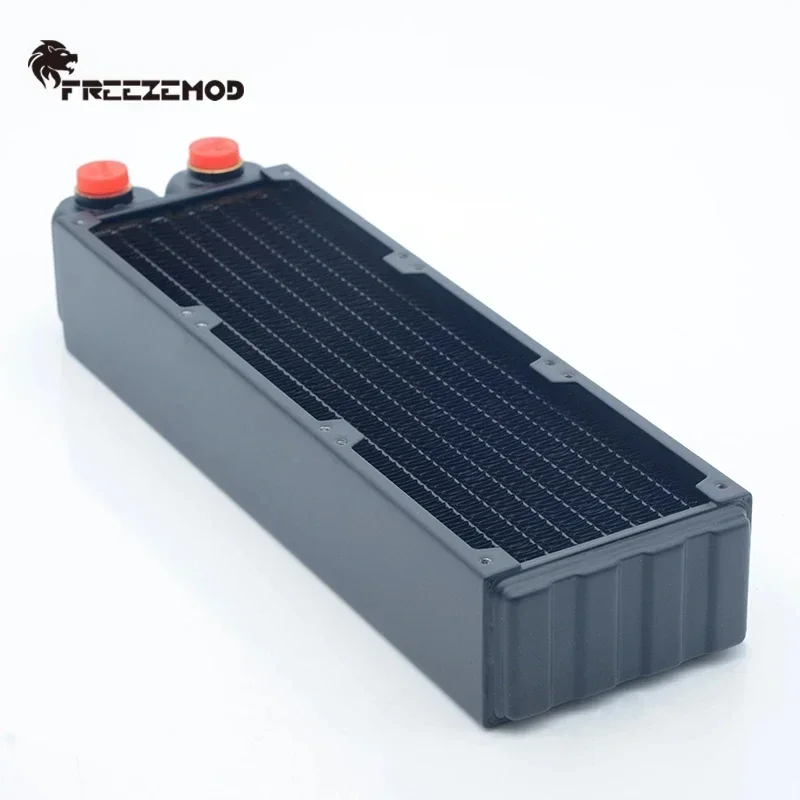 FREEZEMOD Heatsink 45mm thick double-layer copper radiator, copper fins 3pcs 80mm fan positions for water cooling system