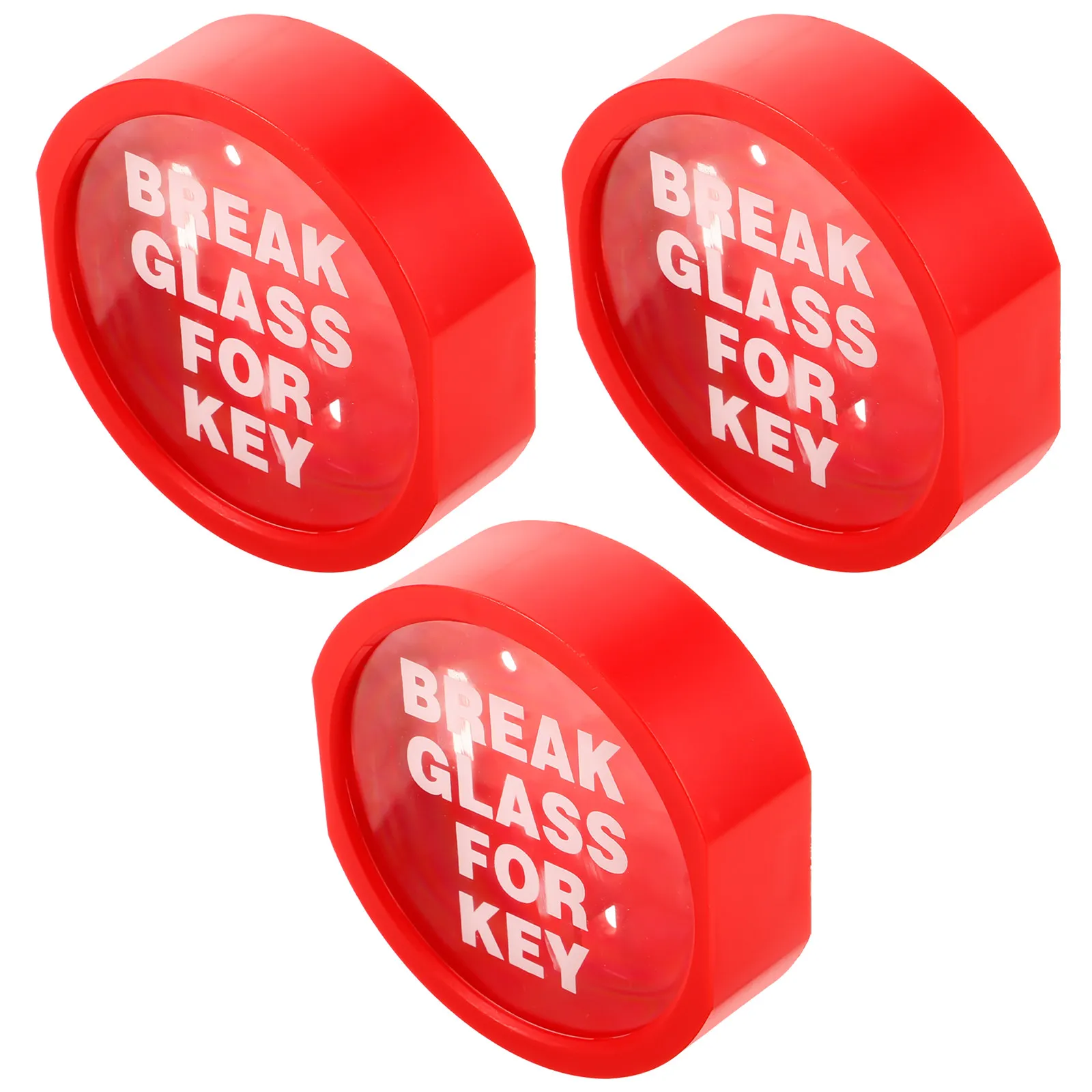 3Pcs Wall Mount Key Safe Box Red Emergency Fire Key Lock Box Secure Storage Holder Security Lock Boxes for Keys