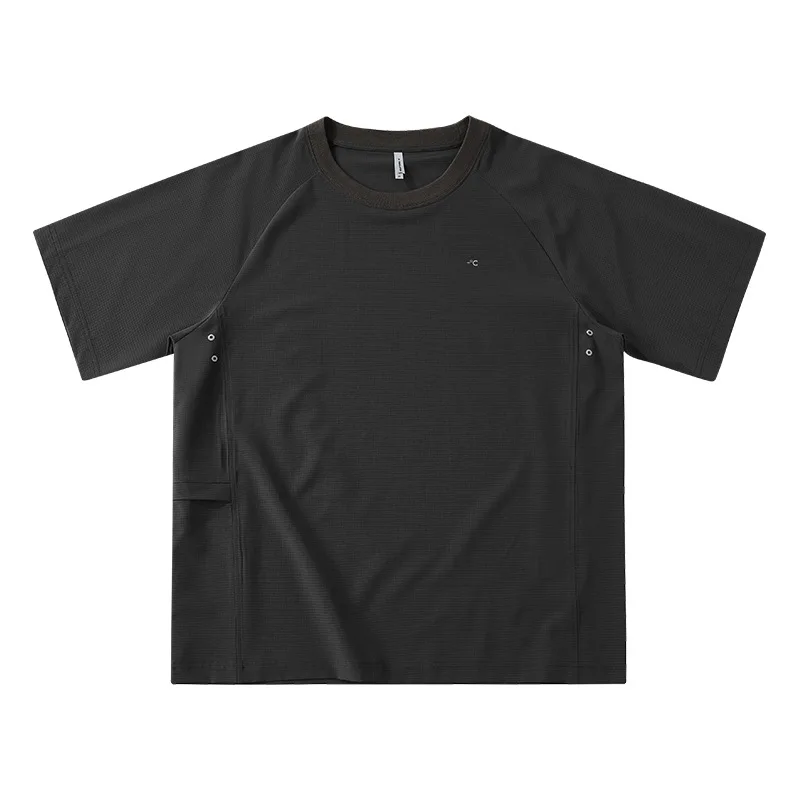 Spring Summer 2026 Checkered Speed Drying Sports T-Shirt for Outdoor Running Fitness - New Style 2026
