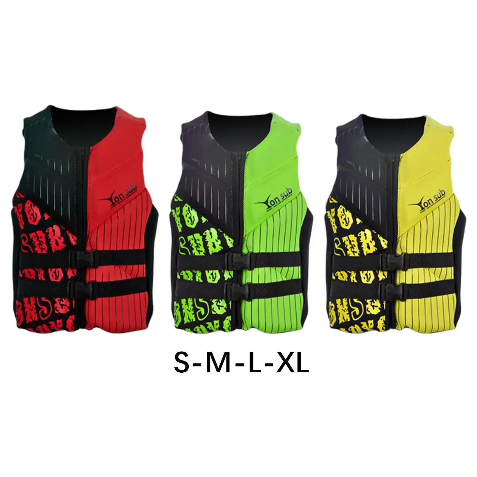 

Adult Life Vest Zipper Sleeveless Life Jacket for Motorboat Surfing Canoeing