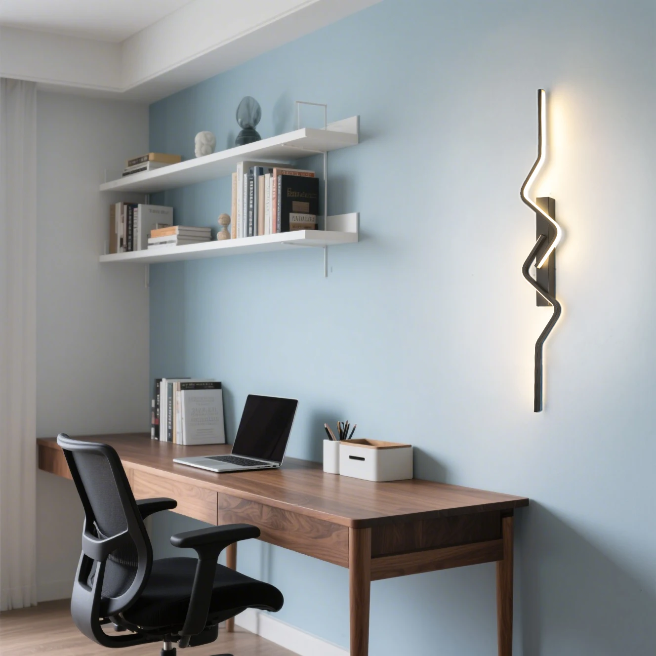 Wall Light Modern 60/80/100cm Long LED Light Black Wall Lamp Bedroom Living Room Corridor Interior Lighting Home Decor Lighting