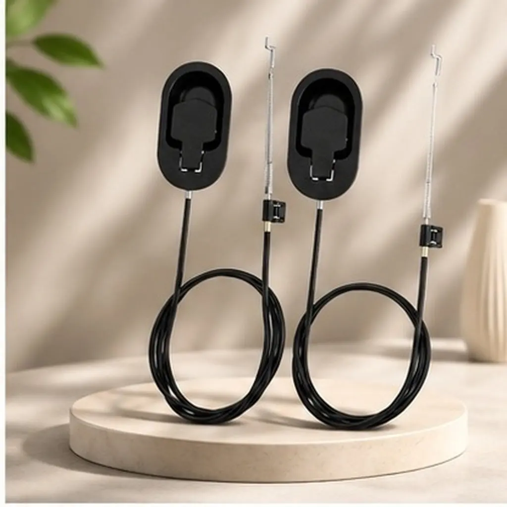 2Pcs Universal Recliner Pull Handle with Cable Replacement for Reclining Sofas Chairs Aluminum Alloy Release