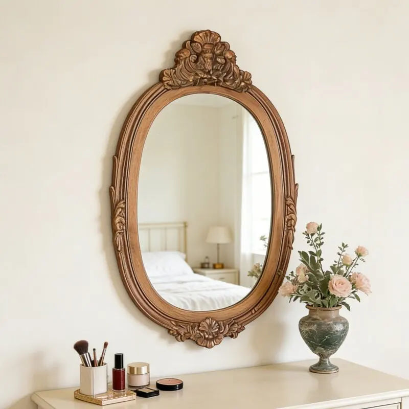 Makeup Dressing Table Mirror Aesthetic Living Room Girls Modern Decoration Mirror Luxury Nordic Spiegel Wand Home Decorations