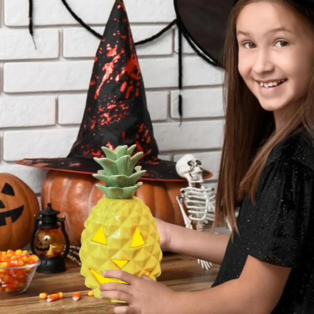 Battery Powered Pumpkin Lantern Spooky Halloween Pineapple Pumpkin Light Waterproof Led Jack-o-lantern for Indoor/outdoor