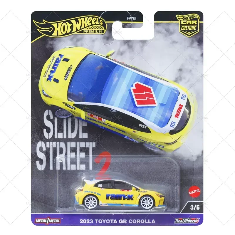 Hot Wheels Premium Slide Street 2 Modelo de Cultura de Carro, Escala 1:64, Nissan Lbwk, Lamborghini, Corolla, Ford Boy Brinquedos, Metal, Cavaleiros