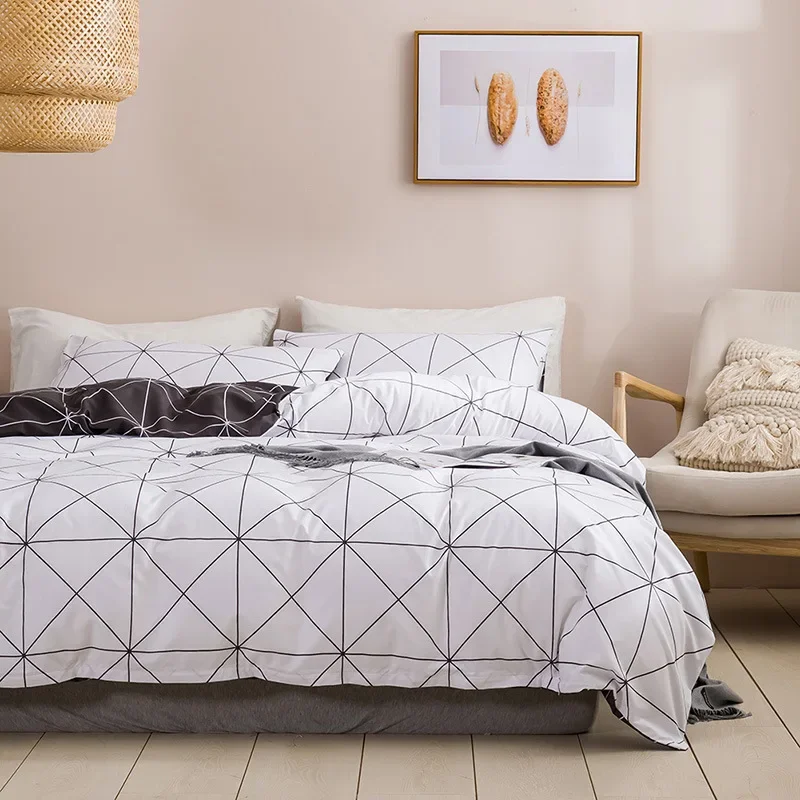 Geometric Soft Queen Duvet Cover Set King Size Soft Comfortable Double Bedding Set 220x240 Comfortable Durable Quilt Cover Sets