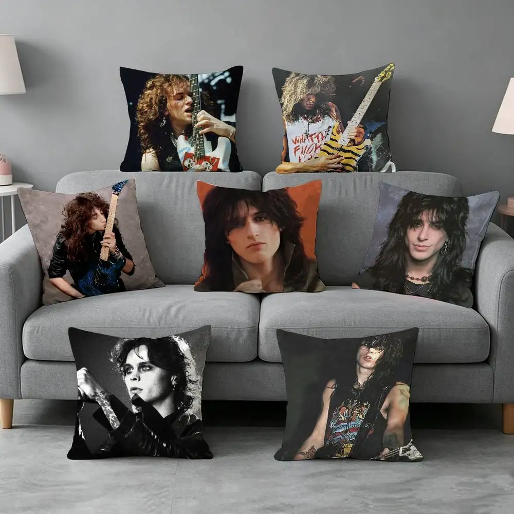 

Guitar-r Eddie Van Halen-n Pillow cover Simple solid color design Surprise For Multiple Bedroom Styles.