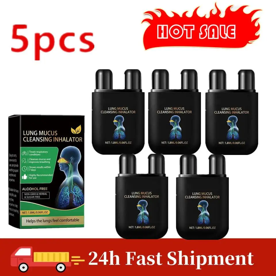 

5pcs Lung Mucus Cleaning Inhaler Quickly Repair Nasal Long Lasting Nasal Inhalers Stick Products Nose Care For Women And Men