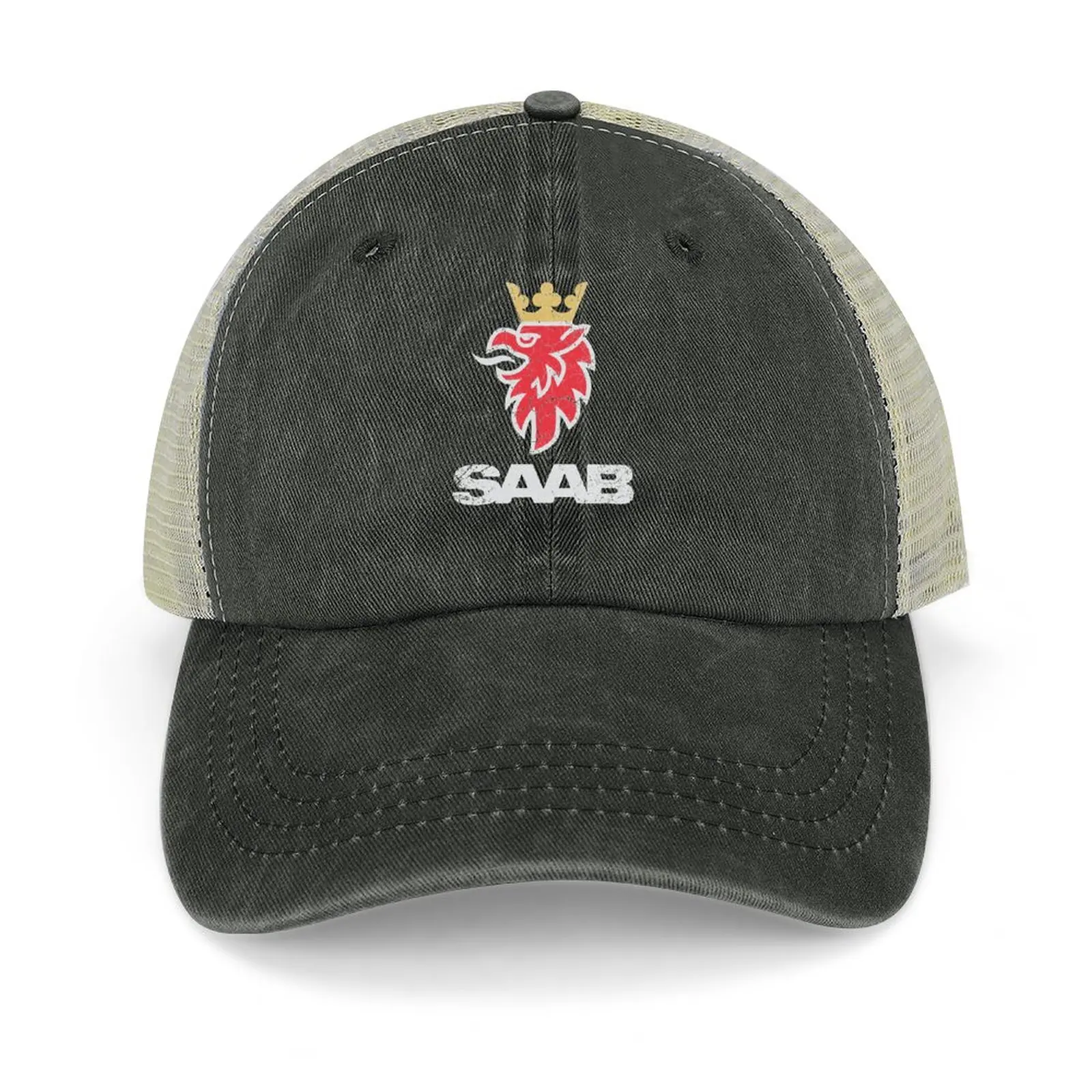 SAAB Vintage Grunge Logo Cowboy Hat Hat Beach Trucker Hats Kids Hat New Hat Men's Hat Luxury Women's