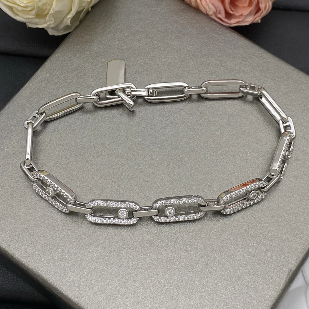 

Классические ювелирные изделия Браслет из чистого серебра 925 пробы для мужчин и женщин. Модные вечерние ювелирные аксессуары. Праздничные подарки