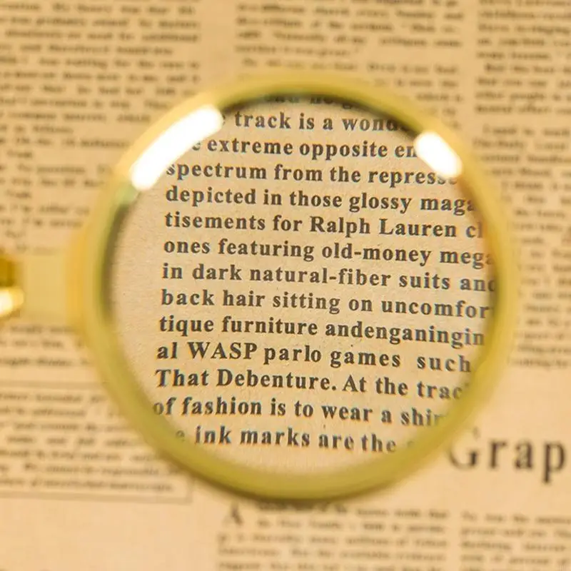 

20RC Vintage-style Glass 6X Handheld Reading Magnifier for Seniors & Kid