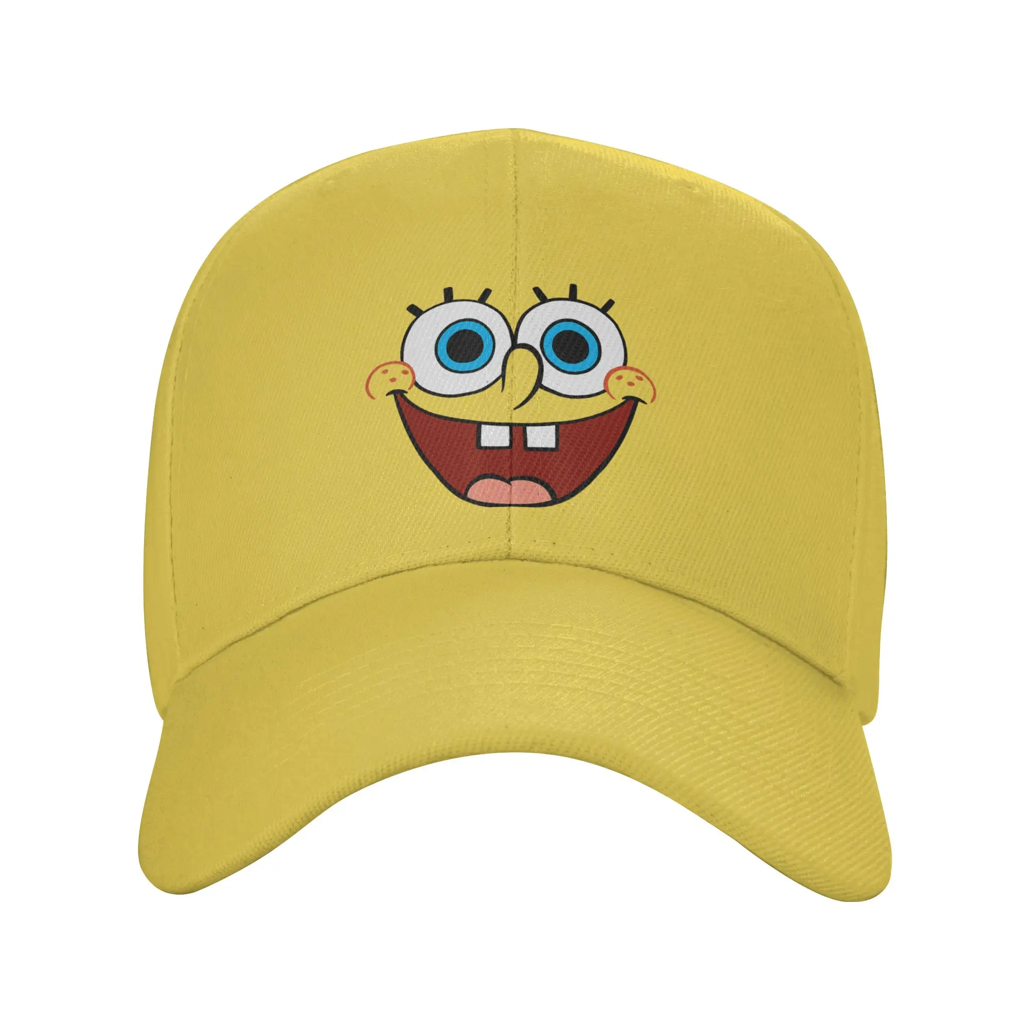 Spongebobs Large Smiling Face Sun Baseball Cap  Spring y2k Retro Trucker Hat For Couple Women Tennis Skate Baseball Caps