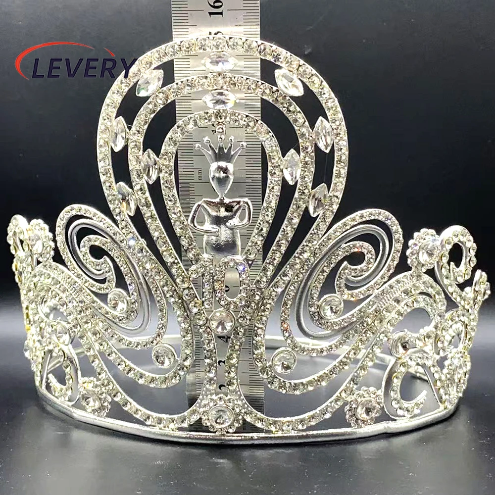 عصابة رأس على شكل تاج كريستال ليفيري، تاج الأميرة الأنيق للنساء والفتيات وحفلات الزفاف وحفلات أعياد الميلاد #6