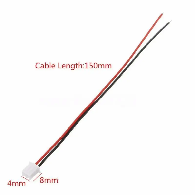 50 Set~10 Set 2 Pin Mini Micro JST XH2.54mm 24AWG Connector Plug With Wires 150mm