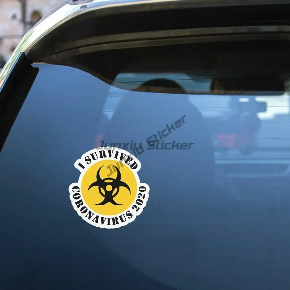 I Survived Sticker Funny Virus Isolation Car Decal Bumper Waterproof Anime Scratch-proof Car Styling