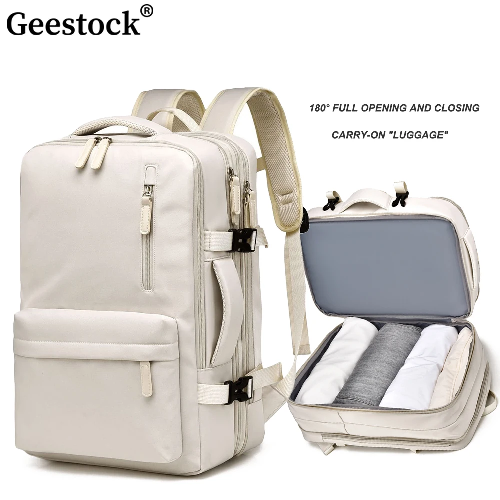 Geestock Airplane Cabin Bags 45x30x20 Travel Backpack For Men Women Waterproof Hand Luggage Laptop Backpacks Carry On Backpack