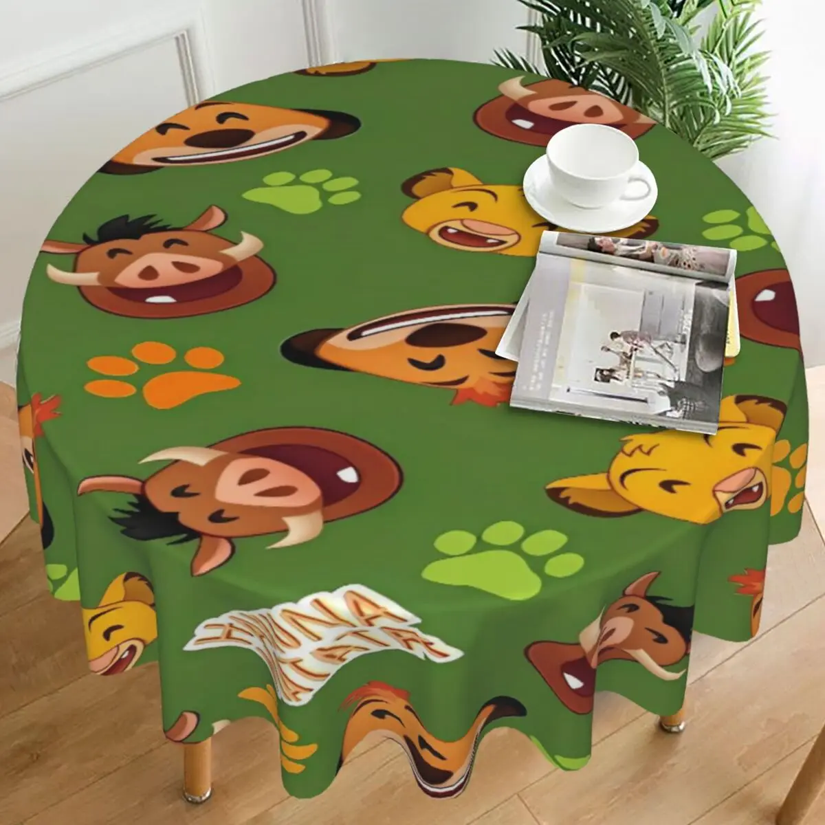 

The Lion King Round Tablecloth Design Table Cover For Kitchen Dining Room Modern Outdoor Table Cover