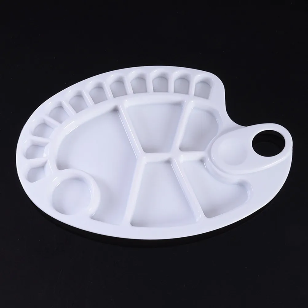 2Pcs Plastic Portable Fish Shaped Oil Painting Palettes Color Mixing Palette 30x20cm Tray Drawing Art
