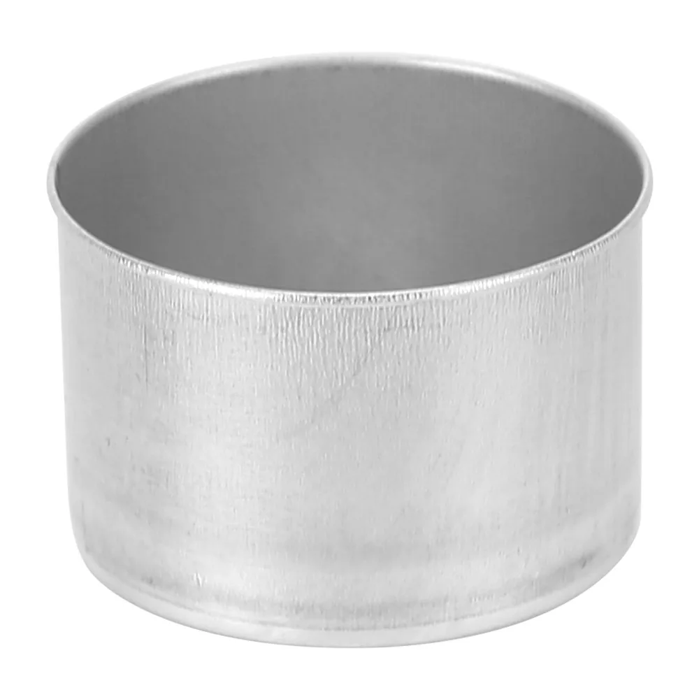 50 Pack Aluminum Shell Tea Light Candle Cups 1.5 Inch Heat Resistant Candle Making Supplies Longer Life Silver Color