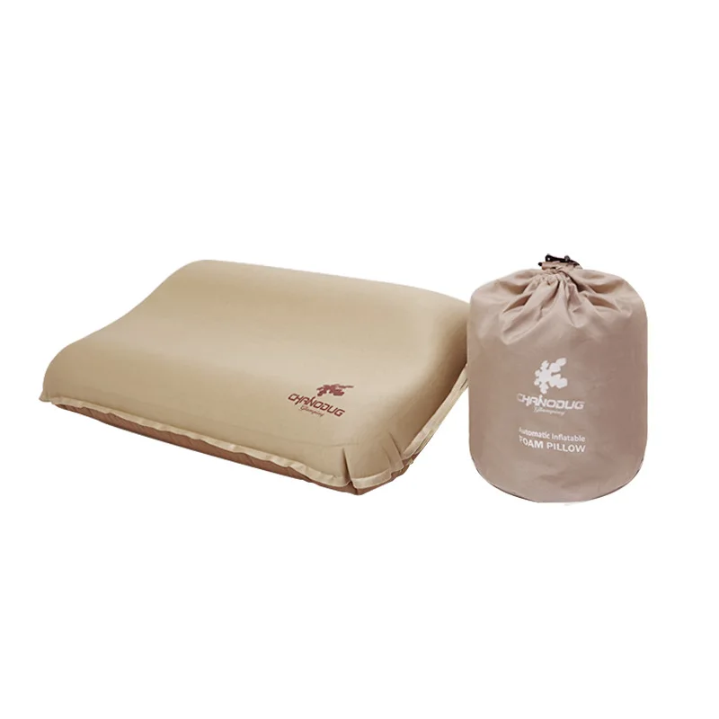 

Camping travel portable easy storage automatic inflatable pillow outdoor 3D comfortable pillow high elastic pillow