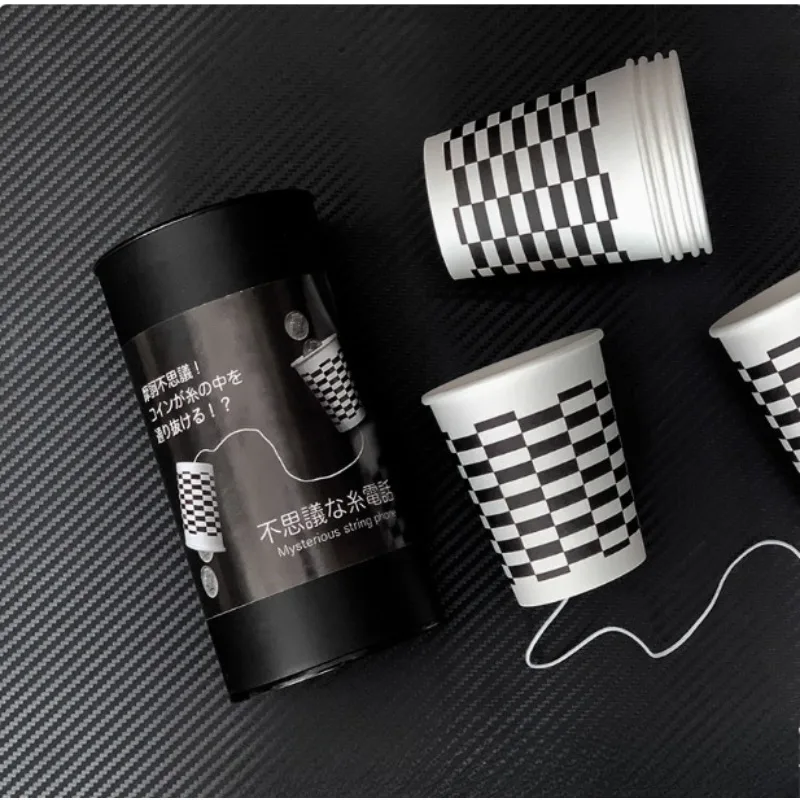 ลึกลับ String โทรศัพท์โดย PROMA Close up Magic Trick เหรียญเจาะ Mentalism Magia Magie นักมายากล Prop อุปกรณ์เสริมภาพลวงตา