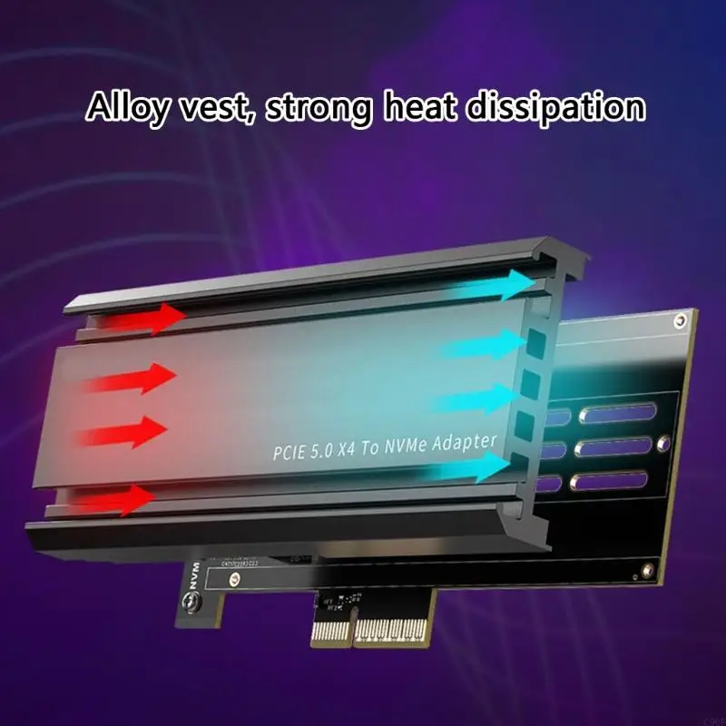 Tarjeta C90F PCIe5.0 a NVME2.0 para juegos Procesamiento datos capacidad