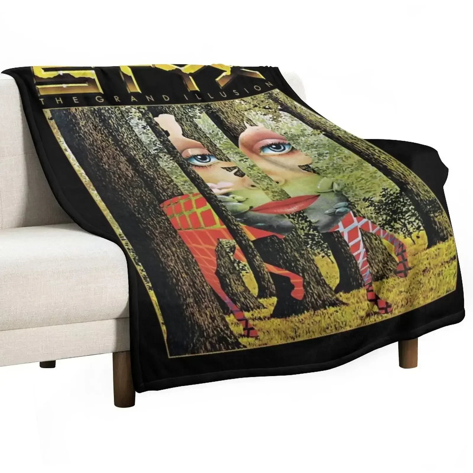 

Band the STYXGrand Illusion Vintage Throw Blanket Sofa Throw Cute sofa bed Bed Fashionable Blankets