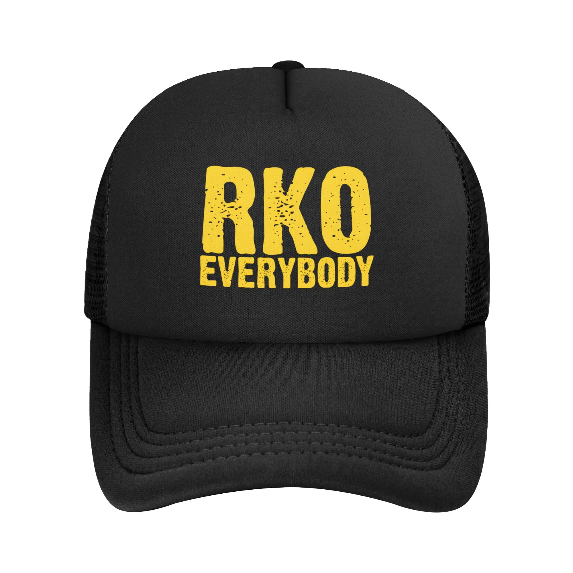 Funny Meme RKO Everybody  Trucker Cap Trucker Worker Cap Dad Hat Breathable Snapback Caps Mesh Baseball Caps