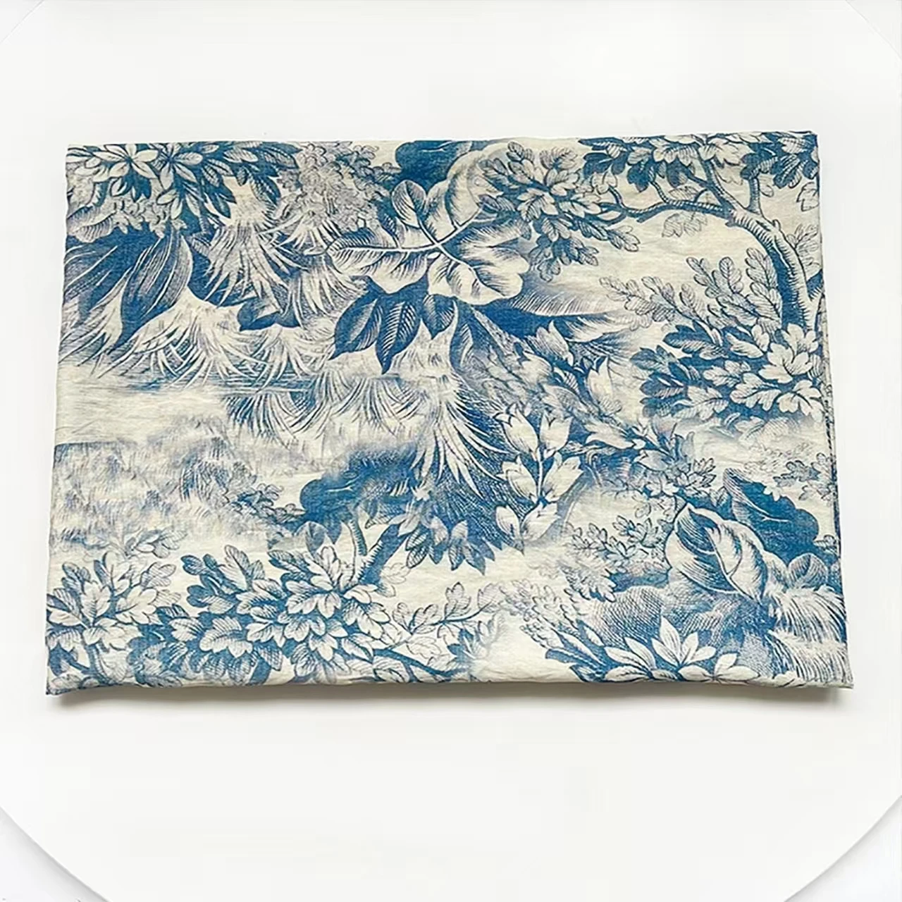 150x50cm Blue Forest Digital Printed Fabric, Brocade Cotton Fabric, Qipao Dress, Top, Hanfu Fabric Sewing Cloth