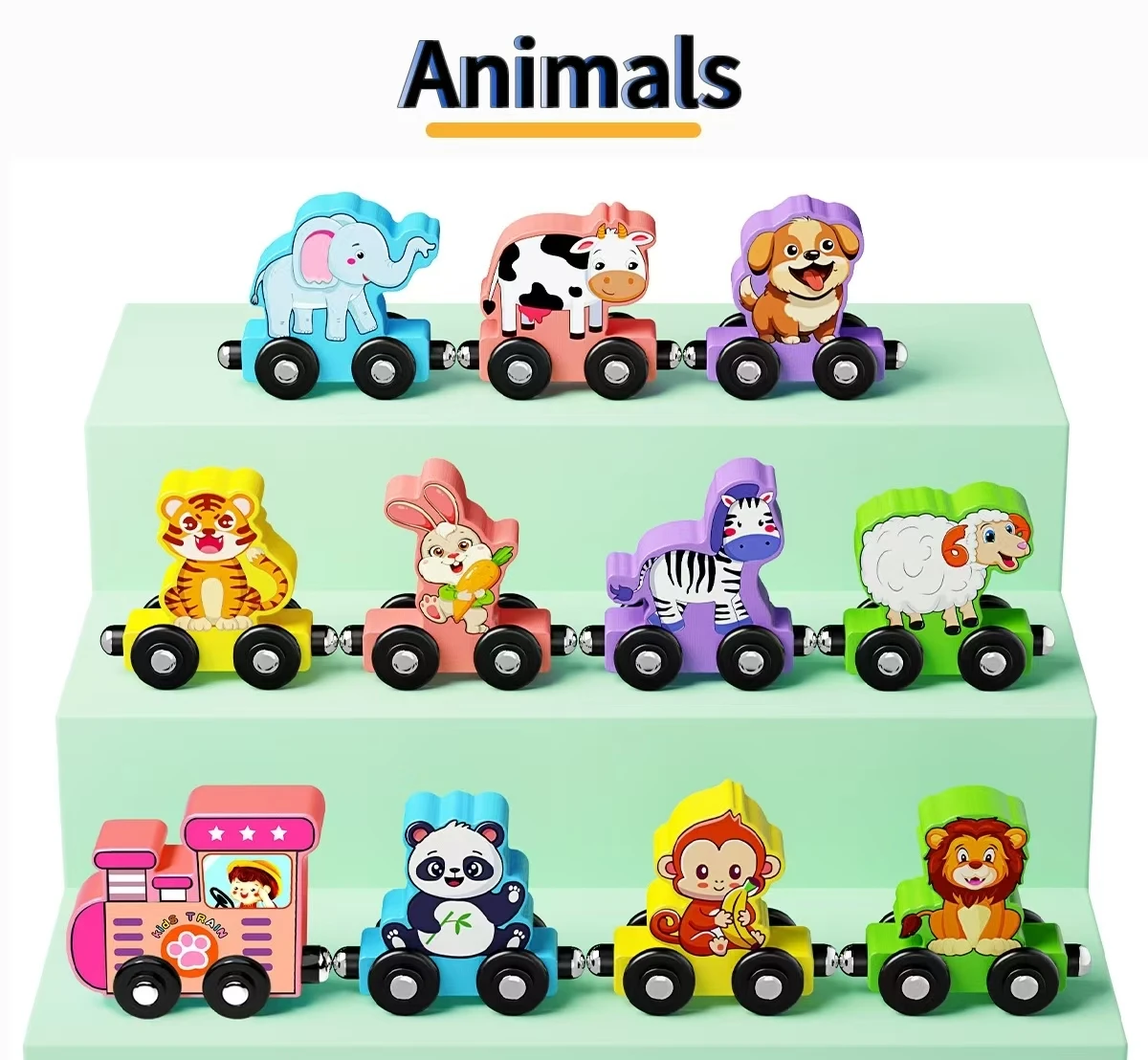 Blocs de construction de Train à chiffres magnétiques enchanteresse et engageant, jouet pour garçons et filles, ensemble de jeu éducatif à assembler magnétique pour enfants de 3 ans et plus